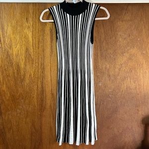 CANDIE’S Knit Dress in Black & White Stripes Sz S